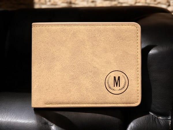 Men's Geniune Leather Wallet With subtle Logo