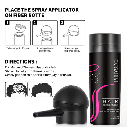 Natural hair fiber spray