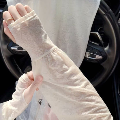 Breathable Lace Floral Arm Sleeves for Women