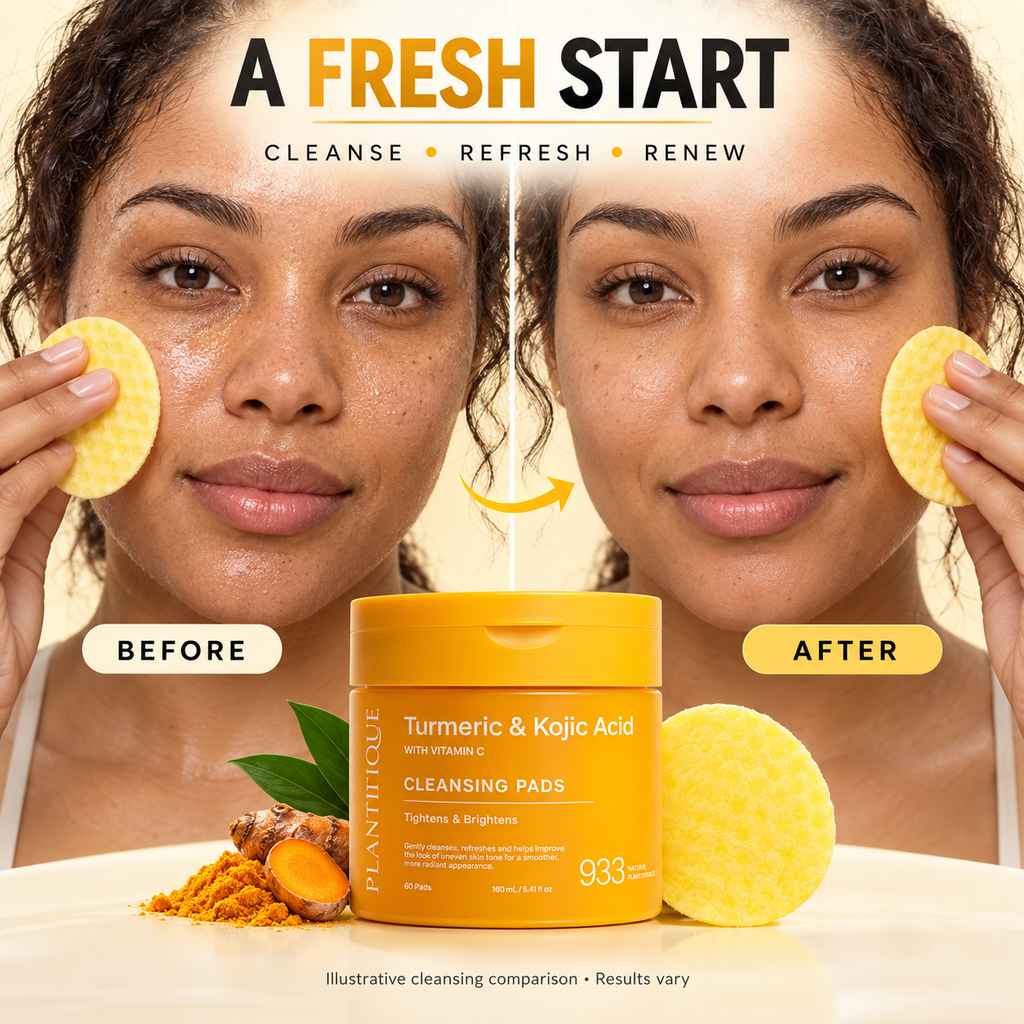 Luxury Turmeric & Kojic Acid Brightening Cleansing Pads with Vitamin C (m)