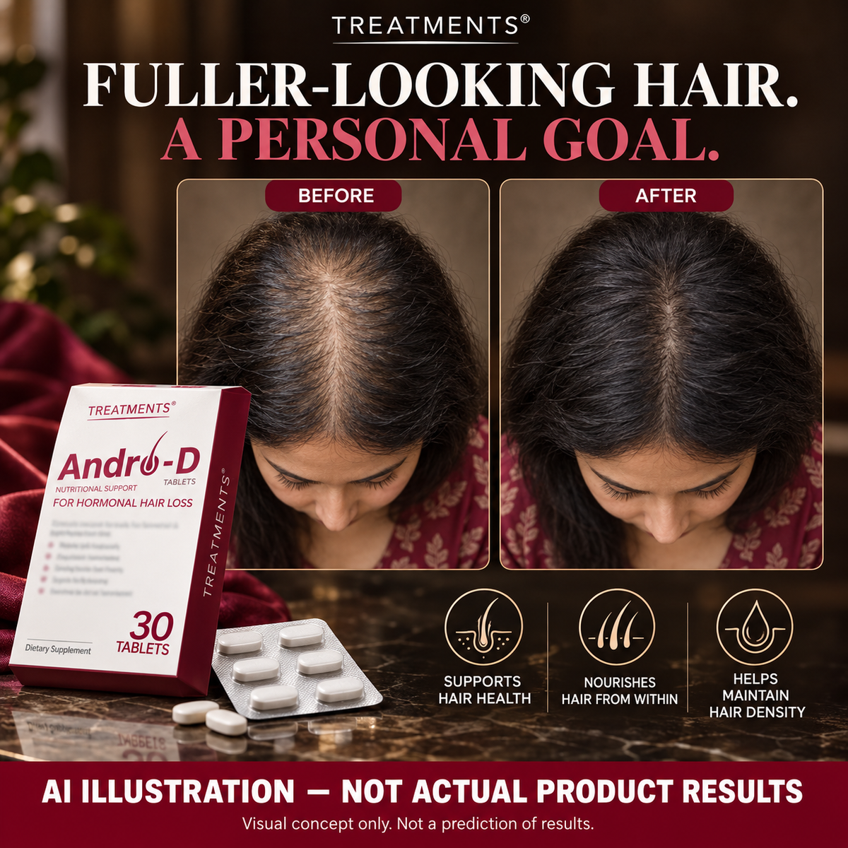 Premium Andro-D Hair Care Tablets (m)