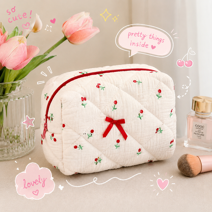 Mauve Accessories quilted  pouch🌸🩷✨