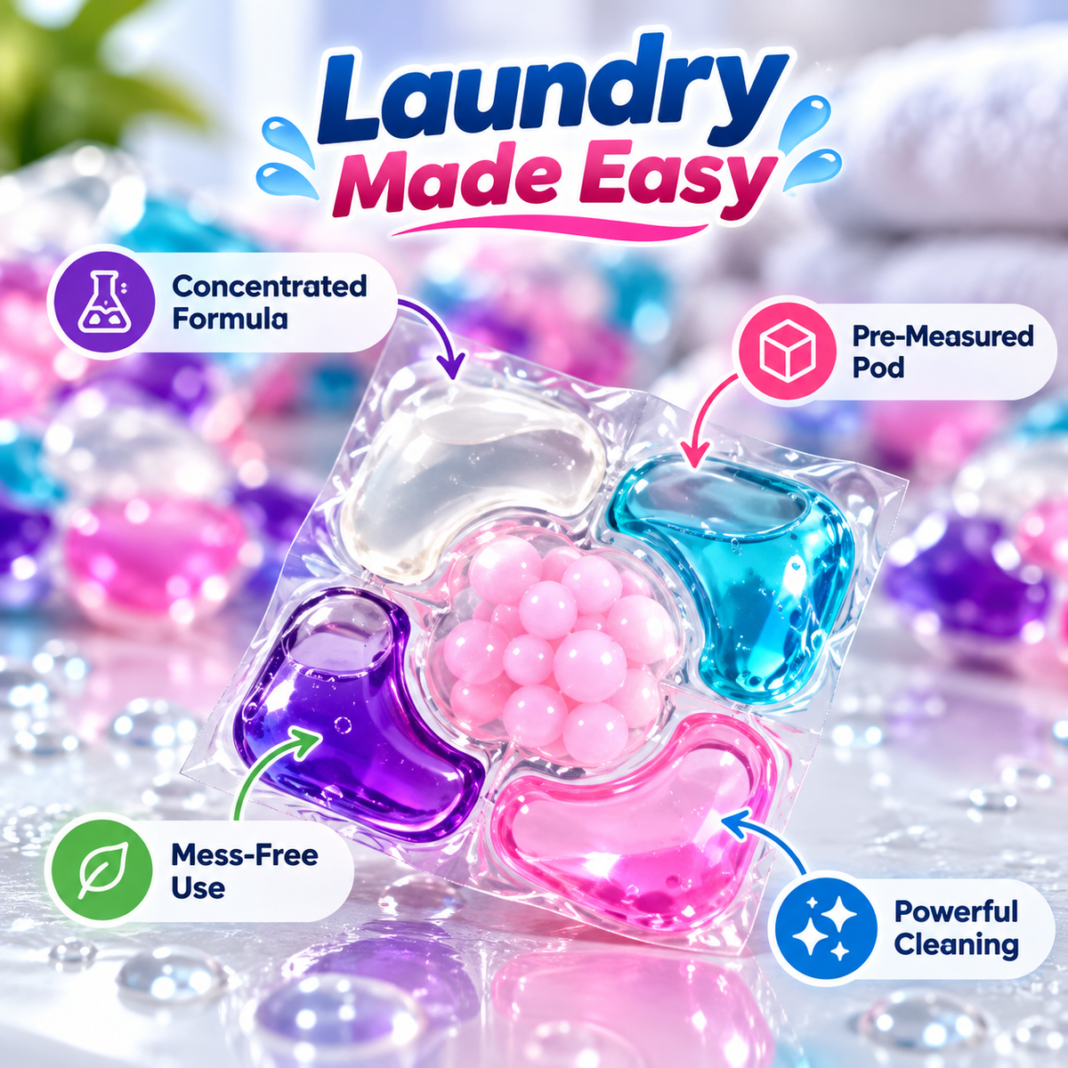 Luxury Fresh 5-in-1 Laundry Cleaning Pearls {L}