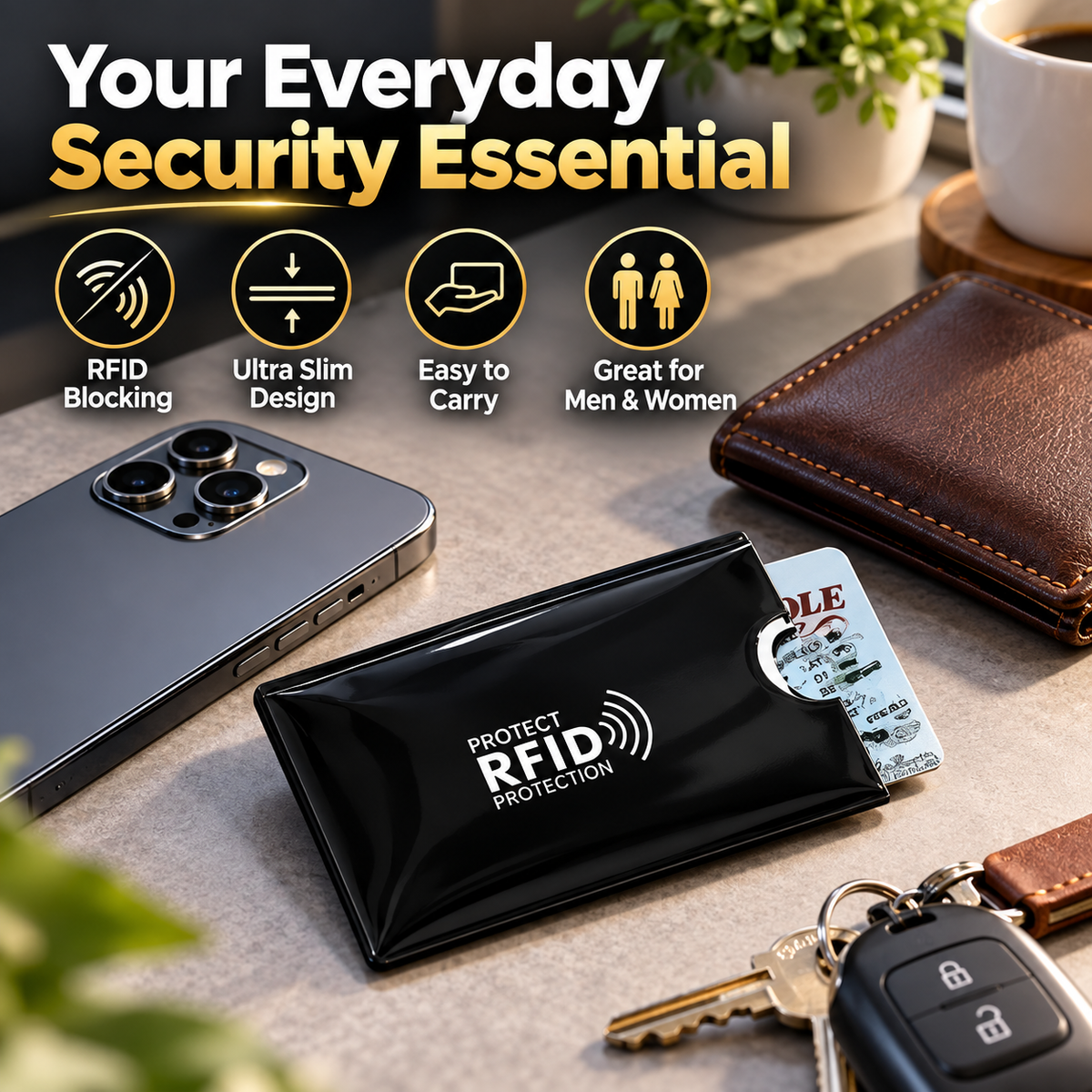 Premium RFID Blocking Card Holder {L}