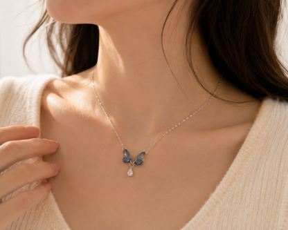 Aurora Sapphire Wings Pendant