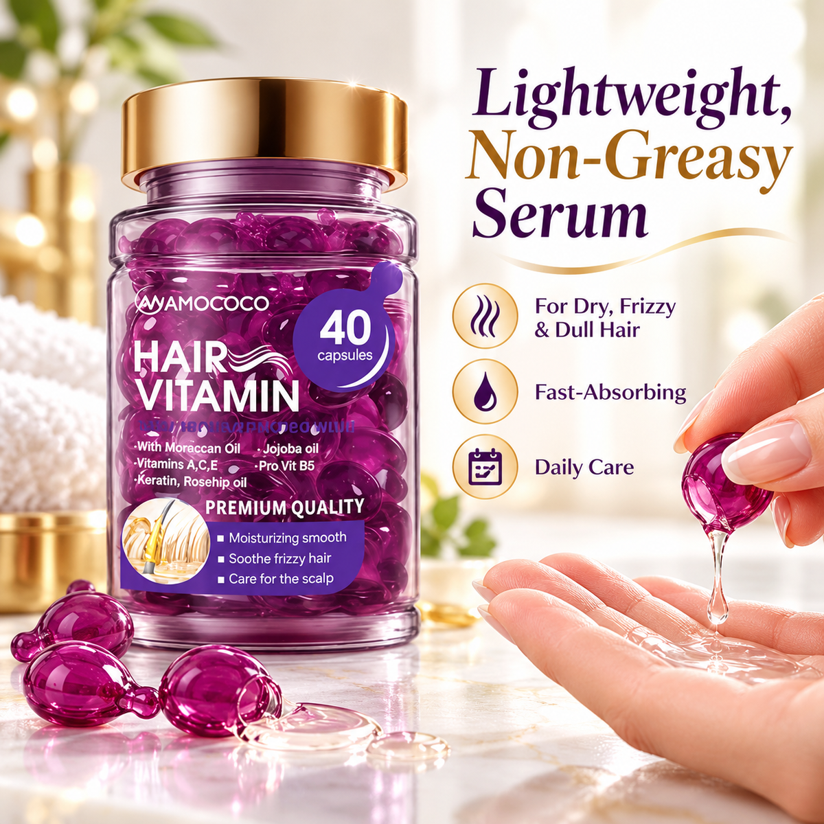 SilkyGlow Hair Serum Capsules (m)