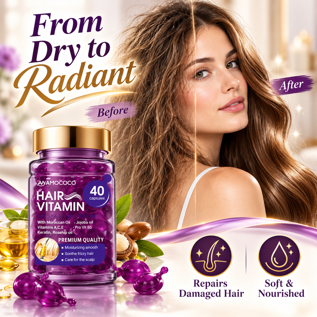 SilkyGlow Hair Serum Capsules (m)