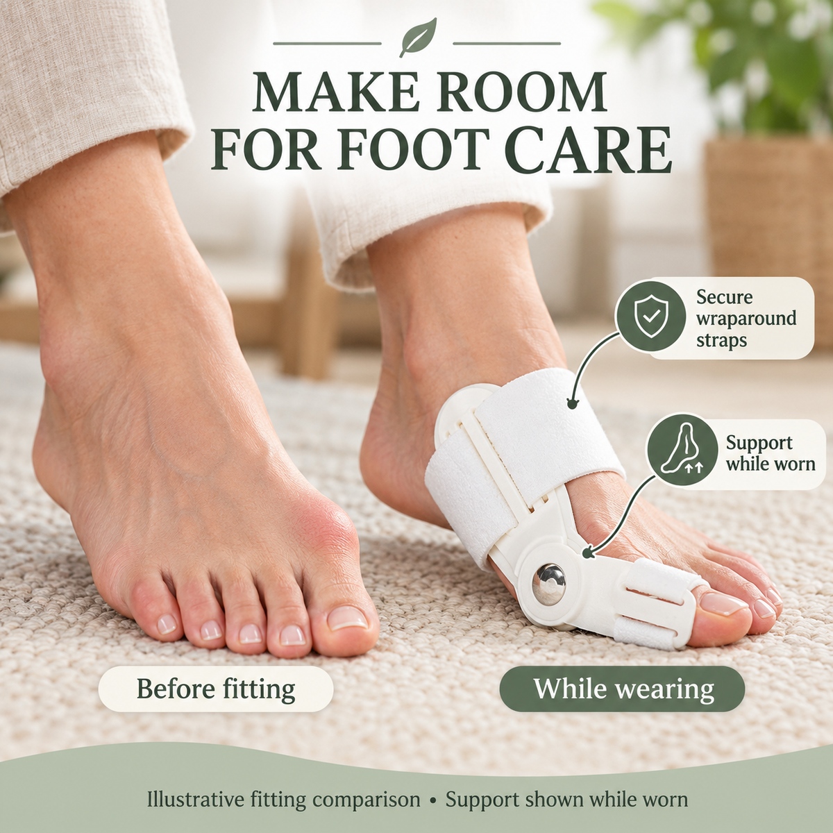 Premium Adjustable Bunion Corrector & Big Toe Alignment Brace (m)