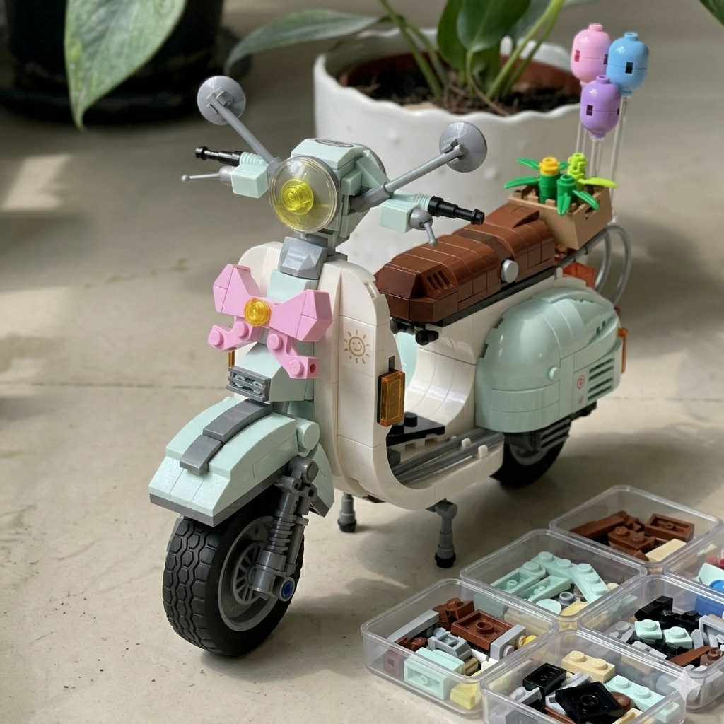 Lego Pinterest Vespa Scooty Set 🛵(673 Pcs)