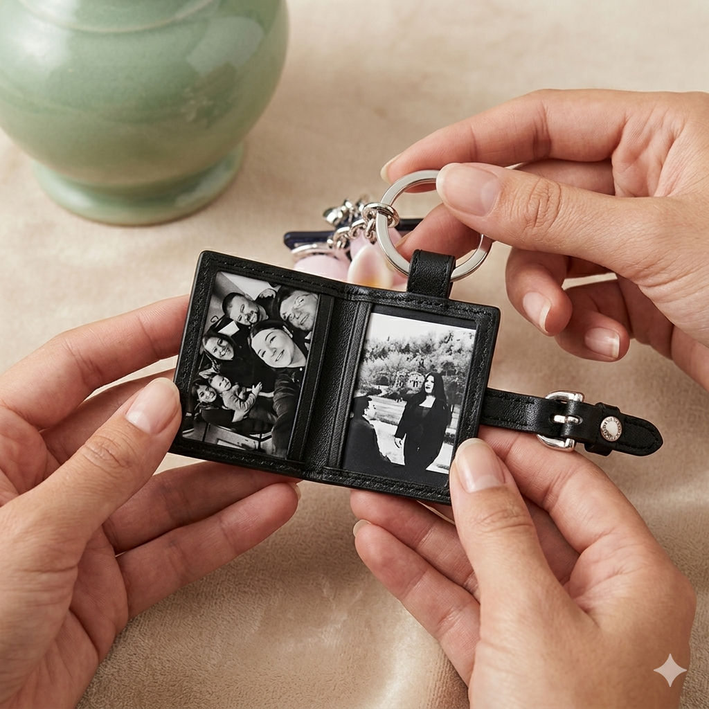 Vintage Couch Photo charm Keychain