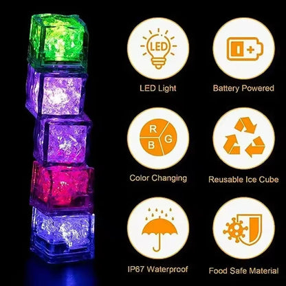 Silicone LED Glow Ice Cubes