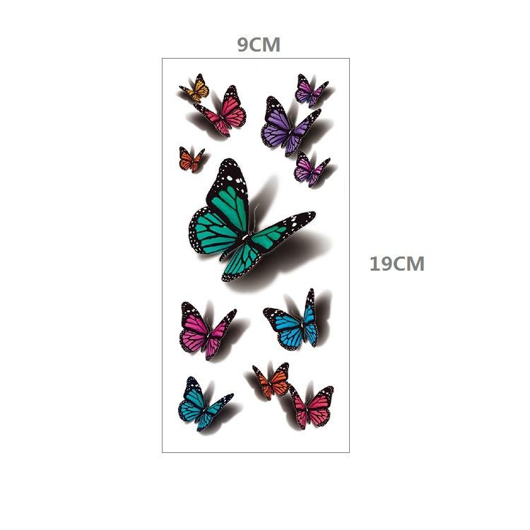 Flower Butterfly Temporary Tattoo Sticker