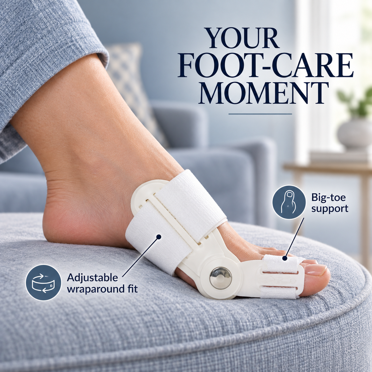 Premium Adjustable Bunion Corrector & Big Toe Alignment Brace (m)