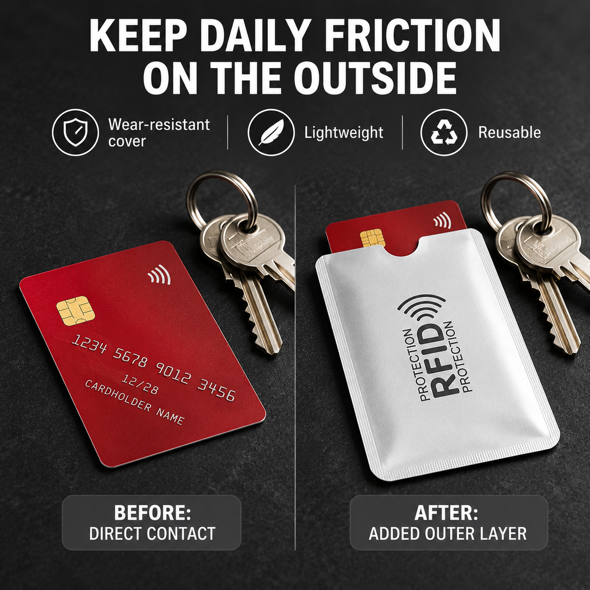 Premium Anti-Theft RFID Blocking Card Protection Sleeves(m)