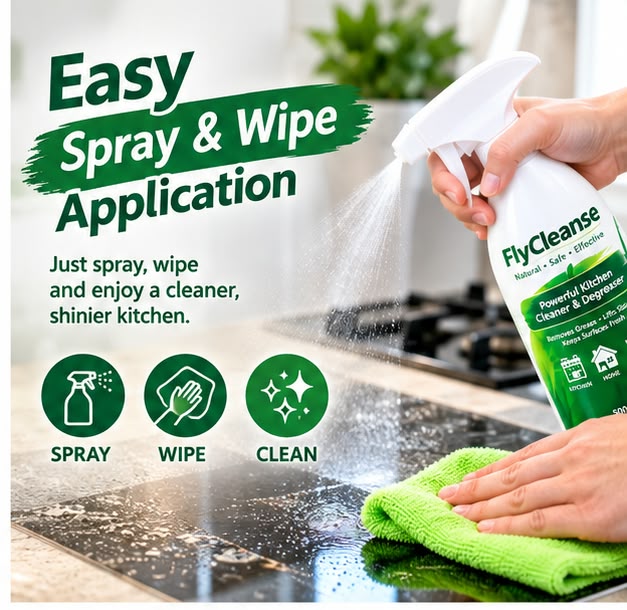 FlyCleanse™ Kitchen Surface Cleaner & Degreaser – 500ml