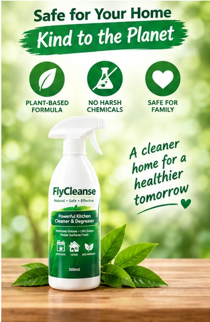 FlyCleanse™ Kitchen Surface Cleaner & Degreaser – 500ml