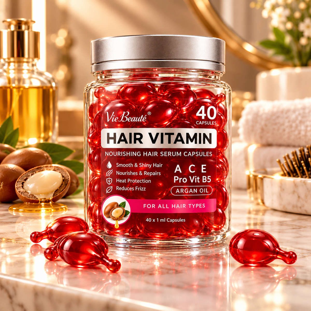 Luxury 5-in-1 Hair Vitamin Serum Capsules