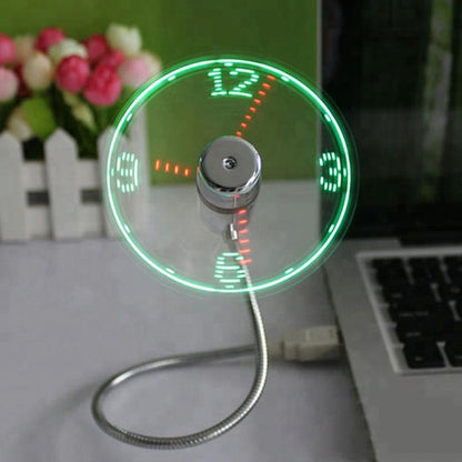 USB Clock Fan with Real Time Clock and Temperature
