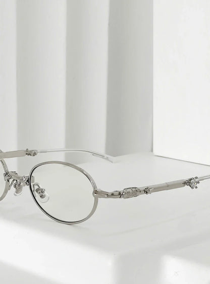 Crystal Orbit Foldable Round Glasses