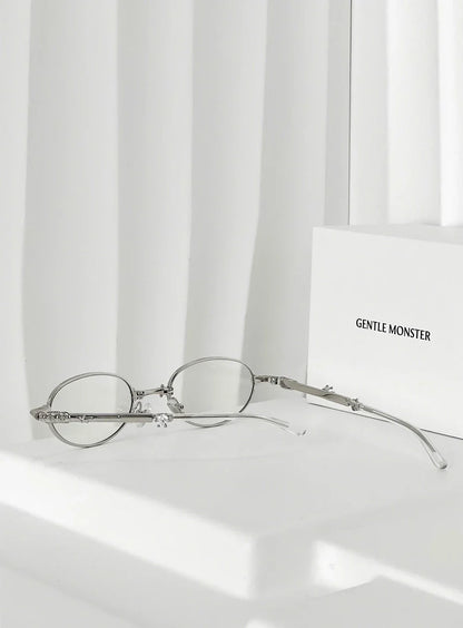 Crystal Orbit Foldable Round Glasses