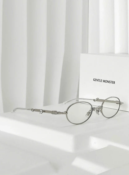 Crystal Orbit Foldable Round Glasses
