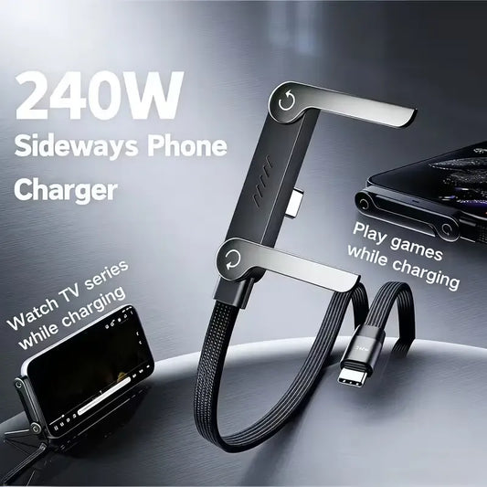 2 In 1 Type C Fast Charging Cable+Mobile Stand (240W)