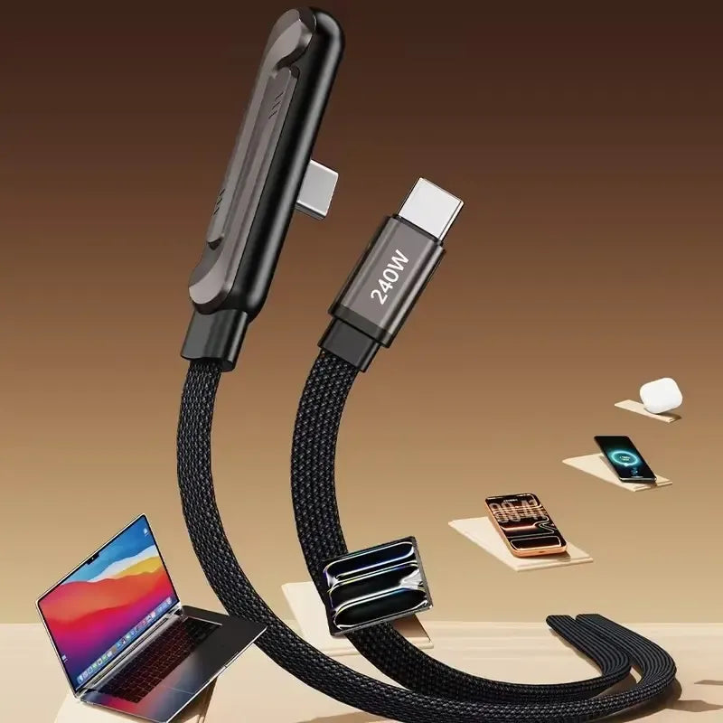 2 In 1 Type C Fast Charging Cable+Mobile Stand (240W)