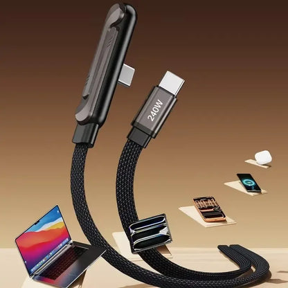 2 In 1 Type C Fast Charging Cable+Mobile Stand (240W)