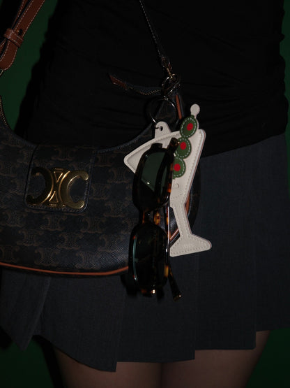 Funky Shapes Leather Keychain
