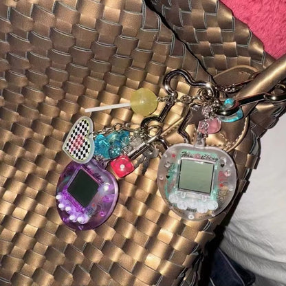 Cute Retro Virtual Pet Keychain