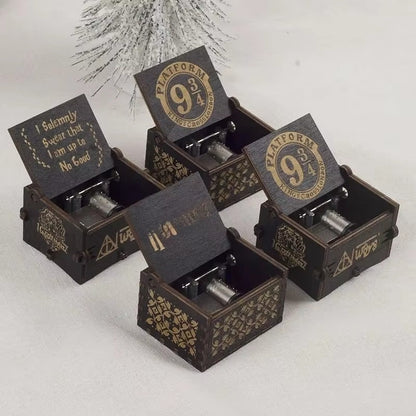 Harry Potter-themed wooden music boxe