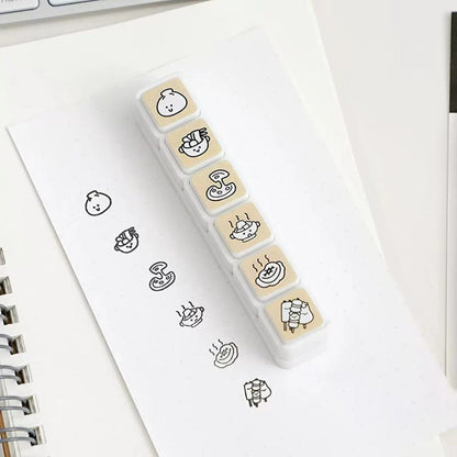 KawaiiMood Mini 6-in-1 Stamp Set