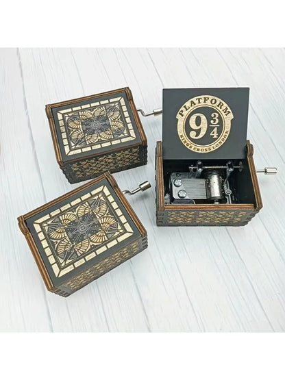 Harry Potter-themed wooden music boxe