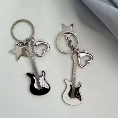 RockStar Guitar Keychain 🎸🖤✨