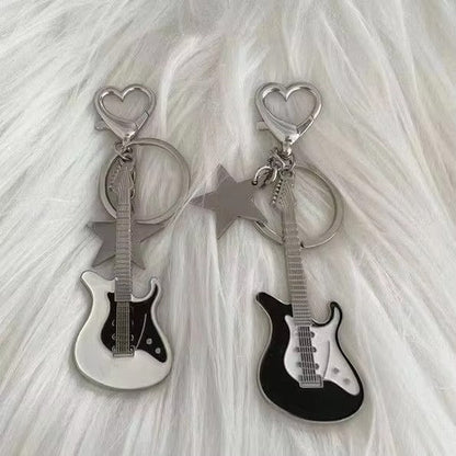 RockStar Guitar Keychain 🎸🖤✨