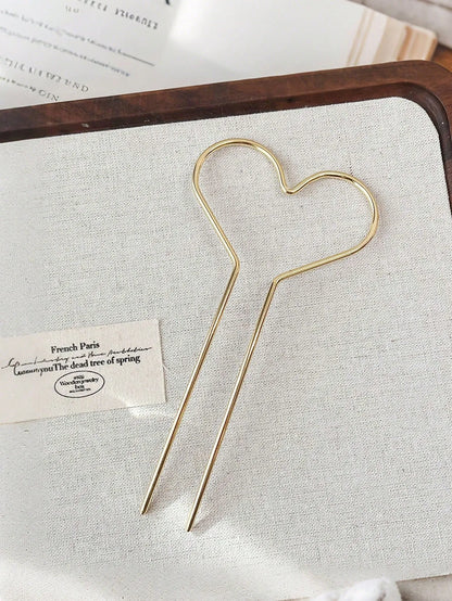 Minimalist Star & Heart Metal Hair Clips