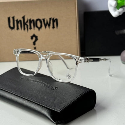 Unisex Rimless UV Crystal Chrome Glasses