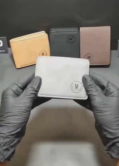 Men's Geniune Leather Wallet With subtle Logo
